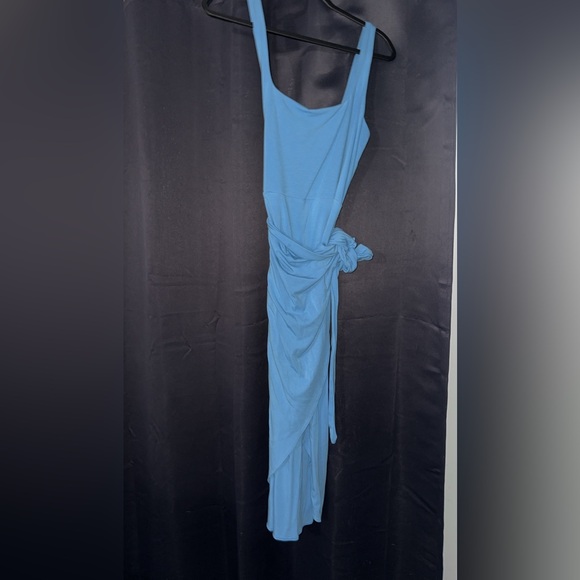 NEW ARITZIA Blue wrap dress, the long version - Picture 2 of 2